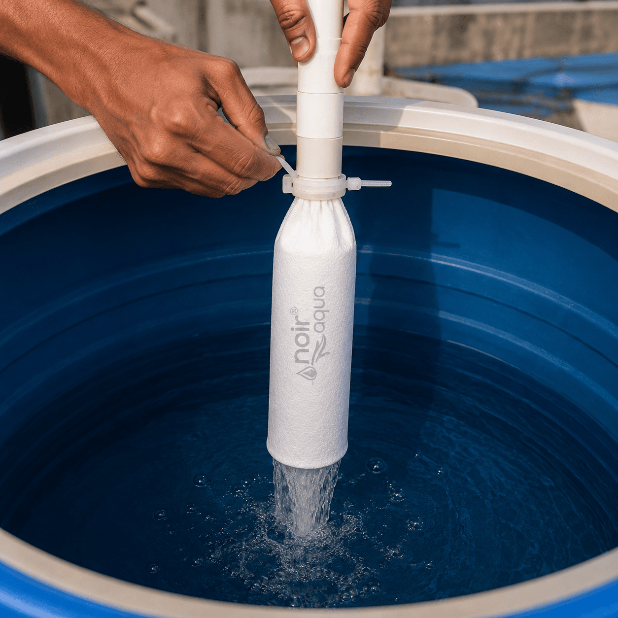 Clean water running from a tap after filtering