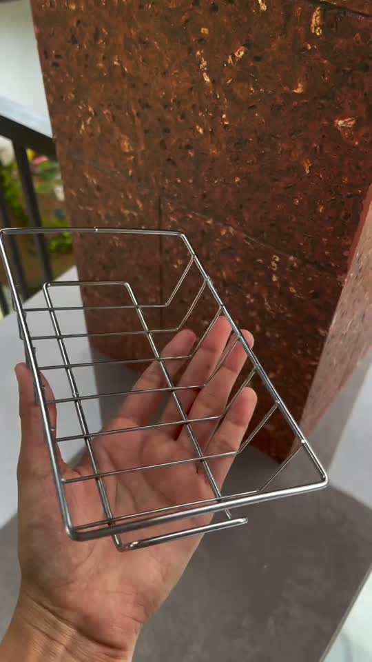 The steel basket up close